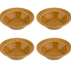 Portmeirion Botanic Garden Harmony 4 Cereal Bowls, Amber Clearance