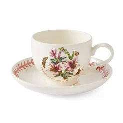 Portmeirion Botanic Garden Meadow Breakfast Teacup & Saucer, Azalea Online