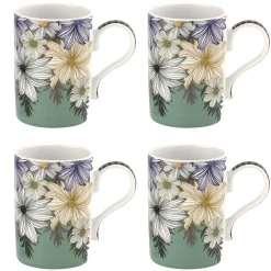 Portmeirion Atrium Floral Set of 4 Mugs Best