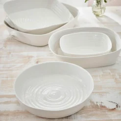 Portmeirion Sophie Conran Round Roasting Dish, White Best