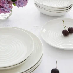 Portmeirion Sophie Conran Set of 4 Coupe Buffet Plates, White New