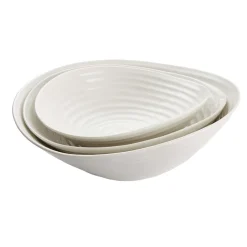 Portmeirion Sophie Conran Set of 3 Salad Bowls, White Best