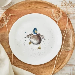 Royal Worcester Wrendale Designs Duck Set of 4 Coupe Plates Fashion