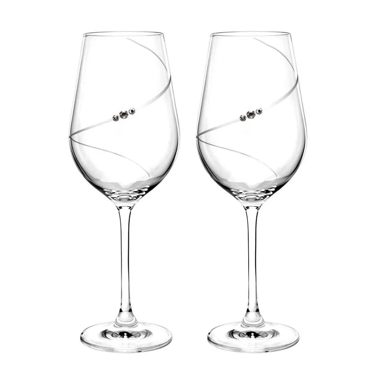 Portmeirion Auris Crystal Set of 2 Red Wine Glasses Sale
