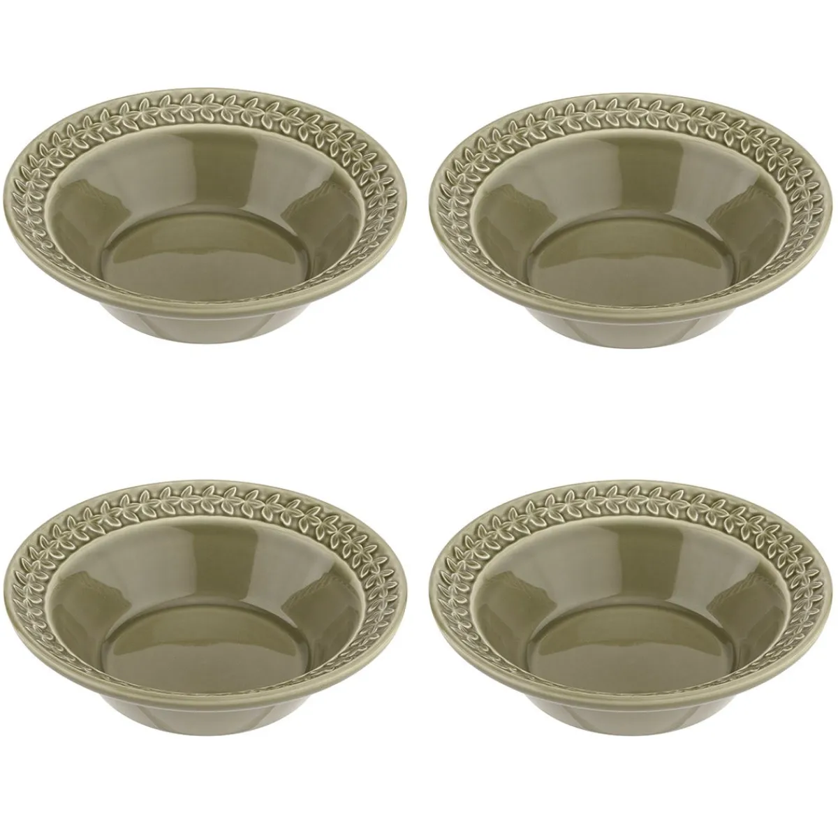 Portmeirion Botanic Garden Harmony 4 Cereal Bowls, Moss Clearance