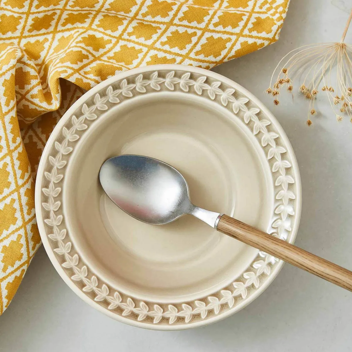 Portmeirion Botanic Garden Harmony 4 Cereal Bowls, Stone Fashion