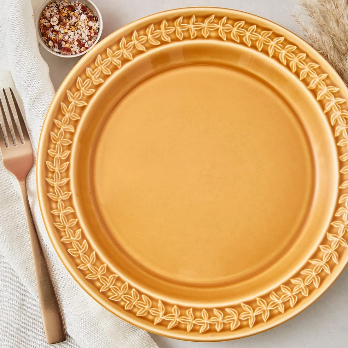 Portmeirion Botanic Garden Harmony Dinner Plate, Amber Outlet