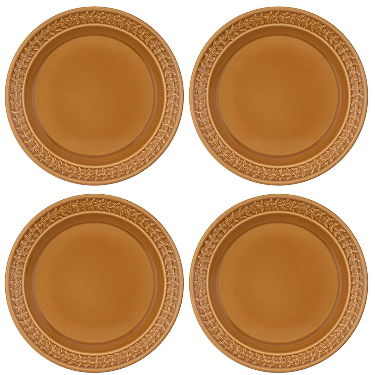 Portmeirion Botanic Garden Harmony Set of 4 Plates, Amber Clearance