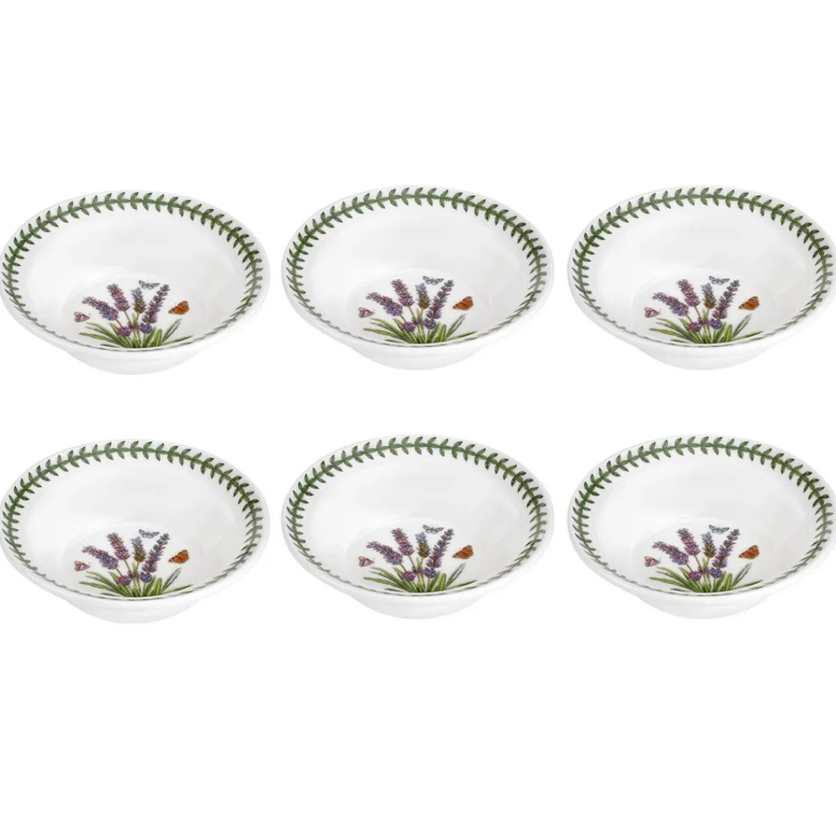 Portmeirion Botanic Garden Lavender 6 Cereal Bowls Hot