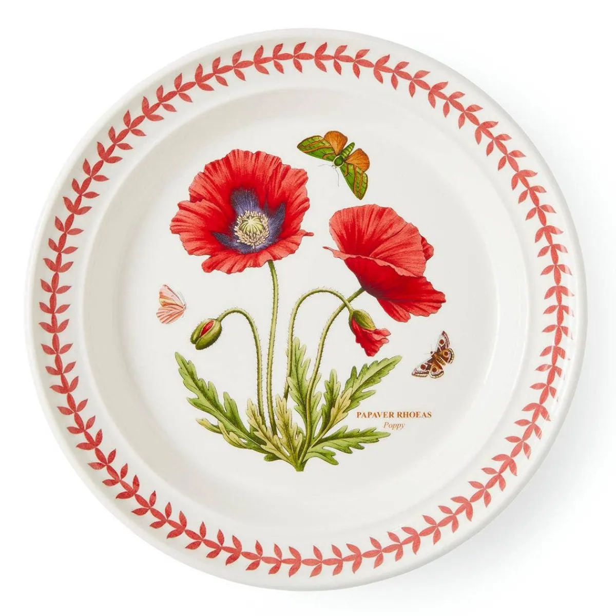 Portmeirion Botanic Garden Meadow Dinner Plate, Poppy Hot