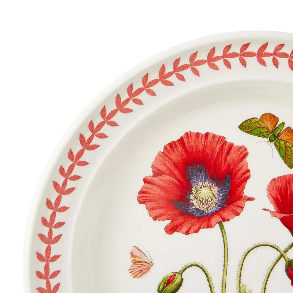 Portmeirion Botanic Garden Meadow Dinner Plate, Poppy Hot