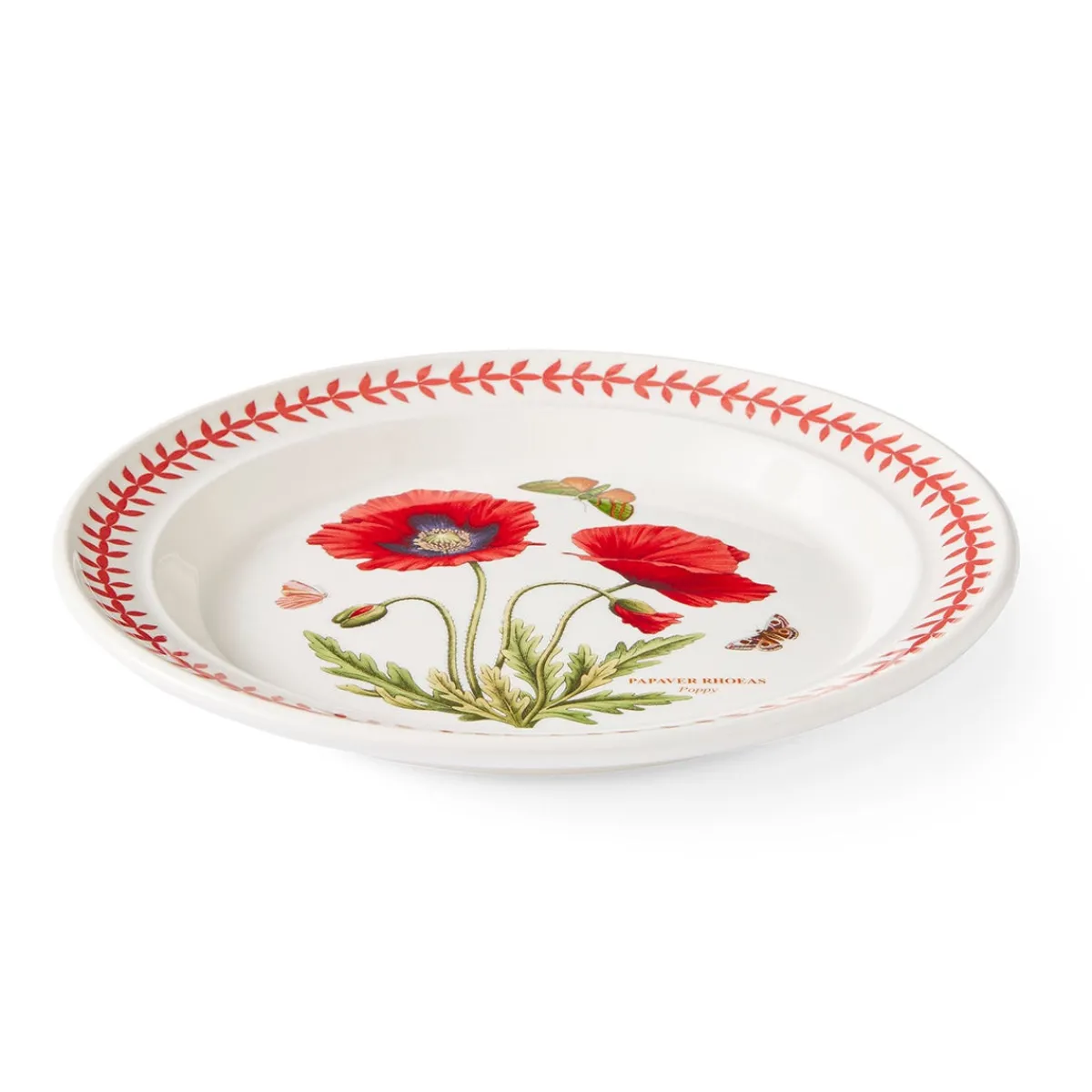 Portmeirion Botanic Garden Meadow Dinner Plate, Poppy Hot