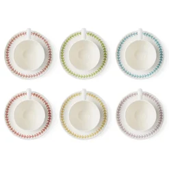 Portmeirion Botanic Garden Meadow Set of 6 Breakfast Teacups & Saucers, Assorted Hot