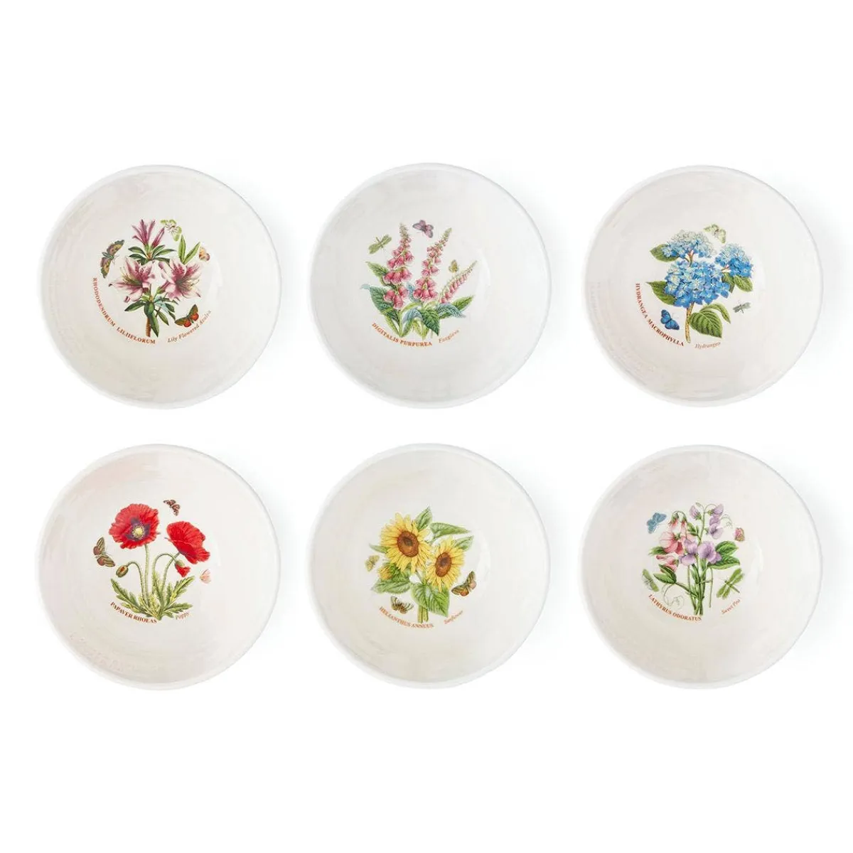 Portmeirion Botanic Garden Meadow Set of 6, 7" Stacking Bowls, Assorted Fashion