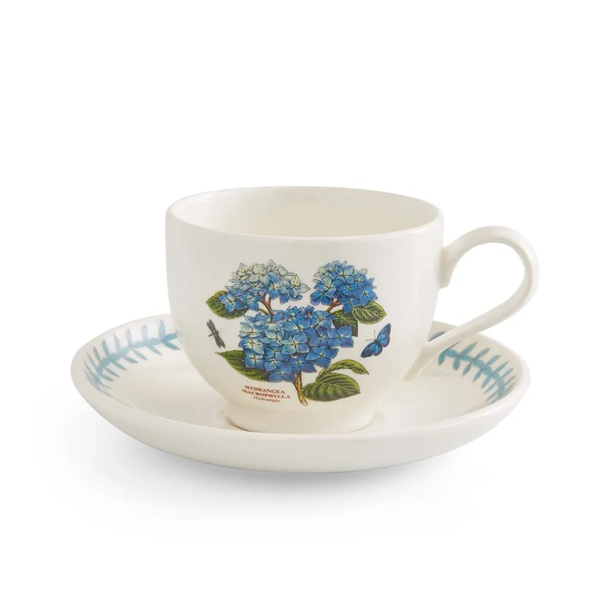 Portmeirion Botanic Garden Meadow Teacup & Saucer, Hydrangea New