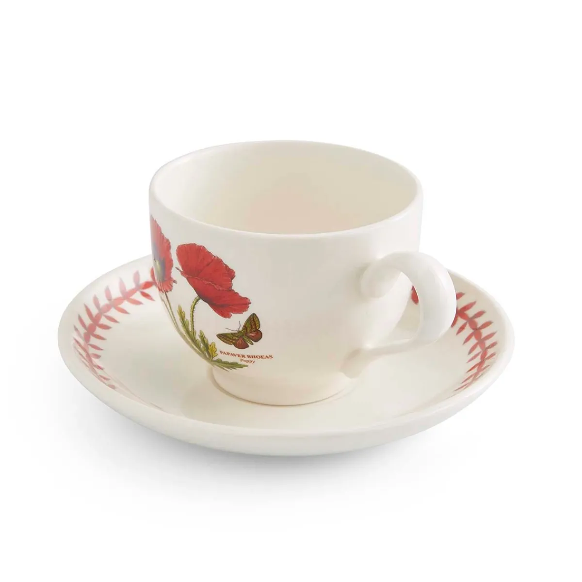 Portmeirion Botanic Garden Meadow Teacup & Saucer, Poppy Sale