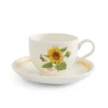 Portmeirion Botanic Garden Meadow Teacup & Saucer, Sunflower Clearance