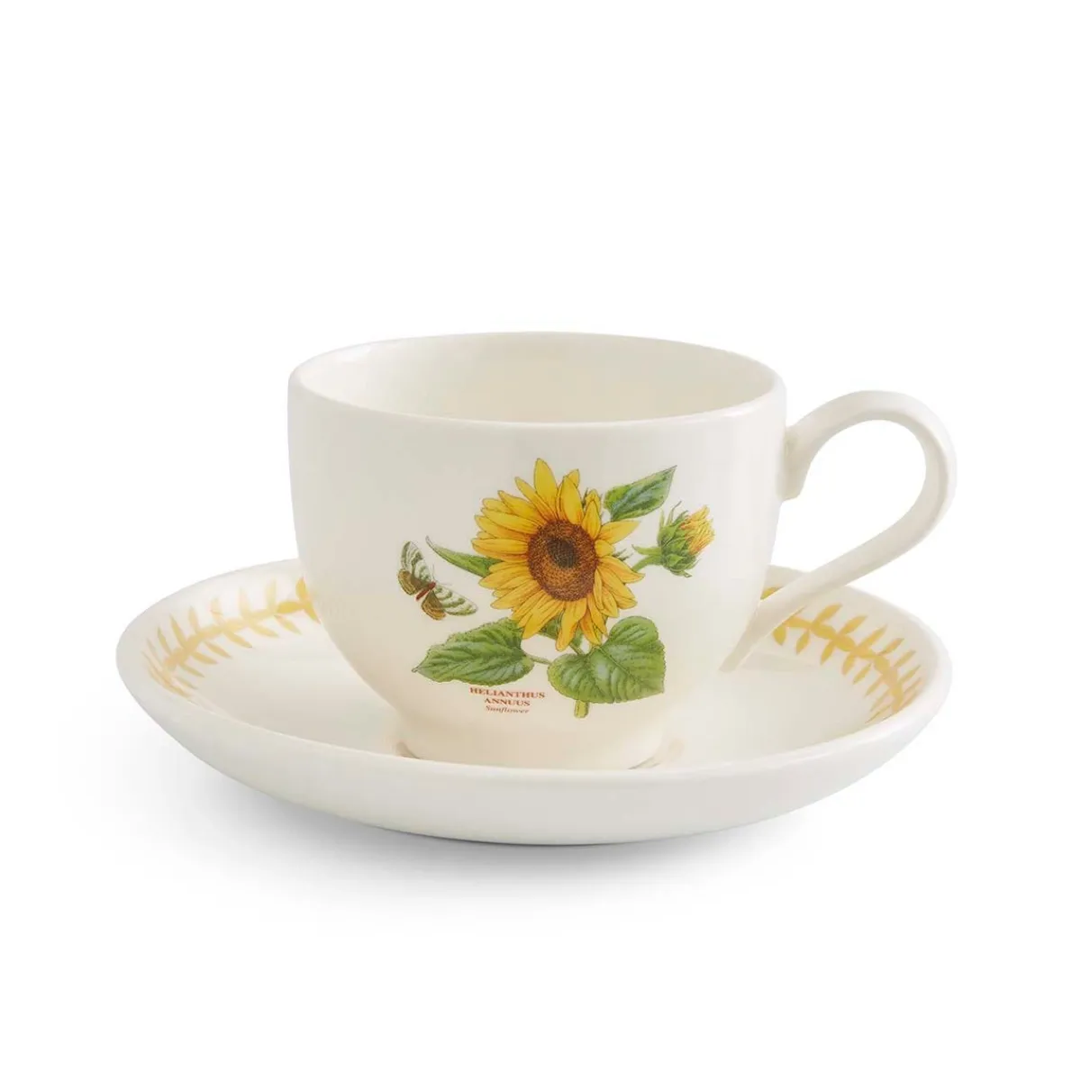 Portmeirion Botanic Garden Meadow Teacup & Saucer, Sunflower Clearance