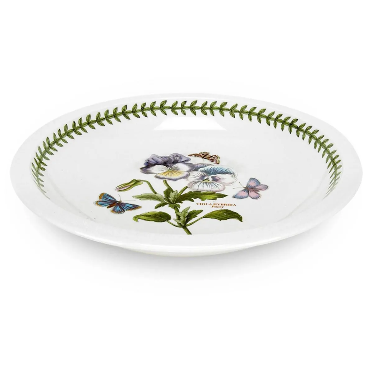 Portmeirion Botanic Garden Pansy Low Bowl, 22cm New