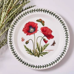 Portmeirion Botanic Garden Poppy Set of 6 Dinner Plates Outlet