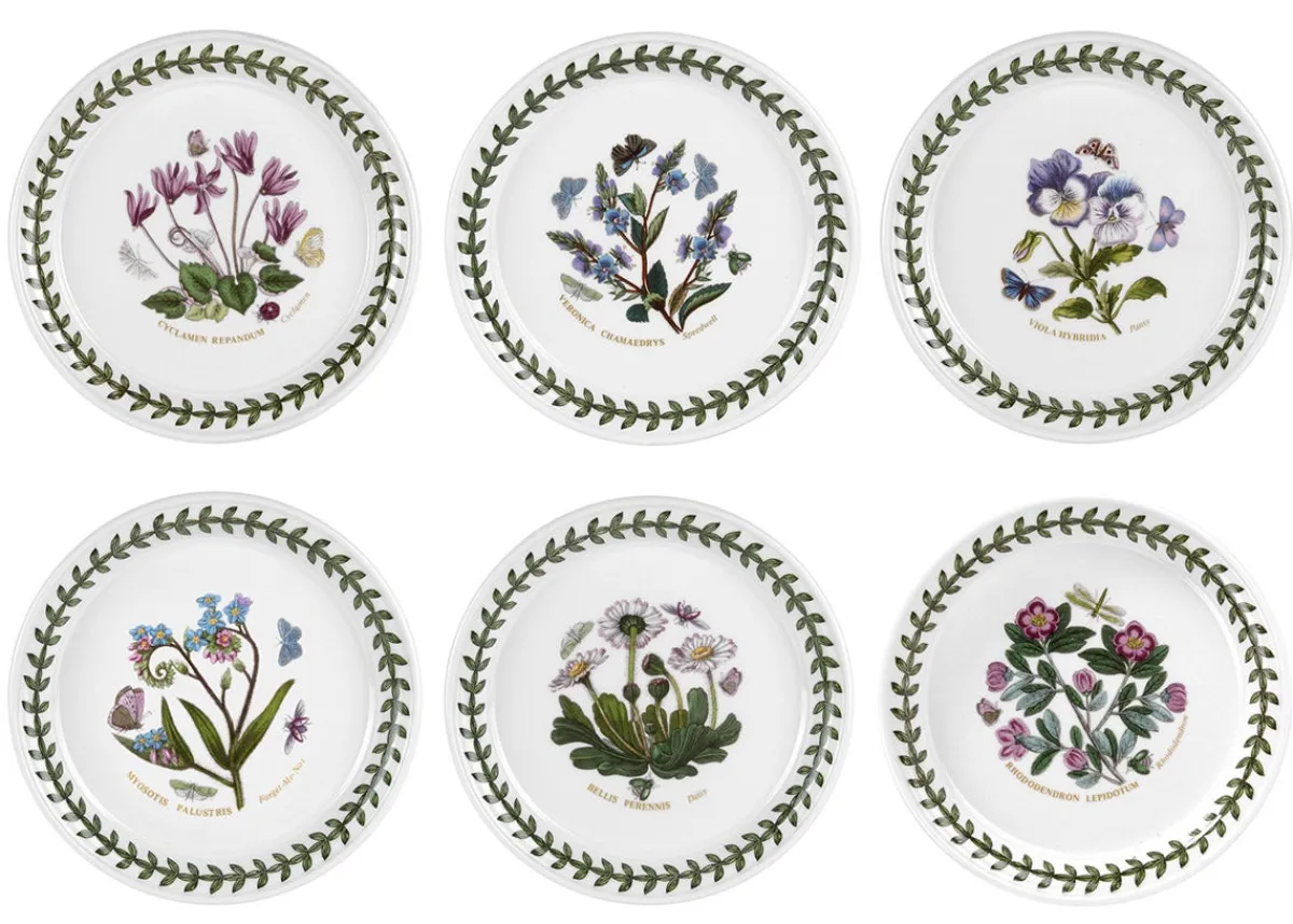 Portmeirion Botanic Garden Set of 6 Bread Plates Hot