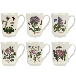 Portmeirion Botanic Garden Set of 6 Flared Tankard Mugs Fashion