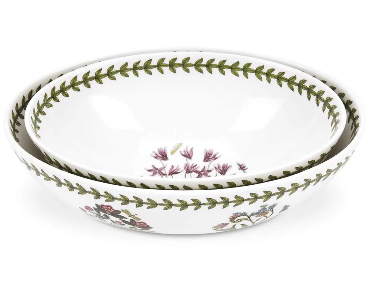 Portmeirion Botanic Garden Set of 2 Small Oval Nesting Bowls Clearance