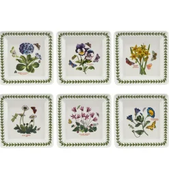 Portmeirion Botanic Garden Set of 6 Square Plates Hot