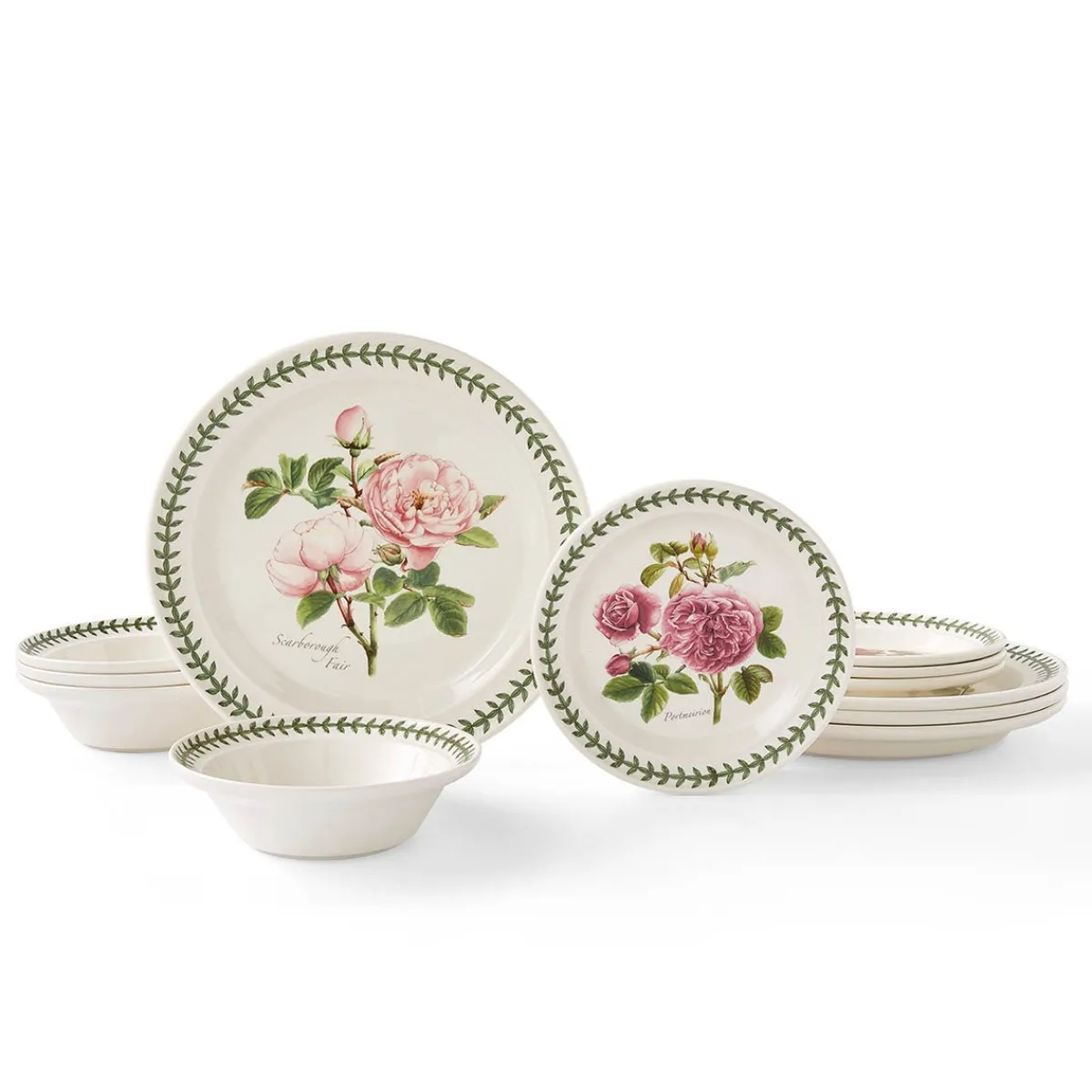 Portmeirion Botanic Roses 12 Piece Dinner Set New