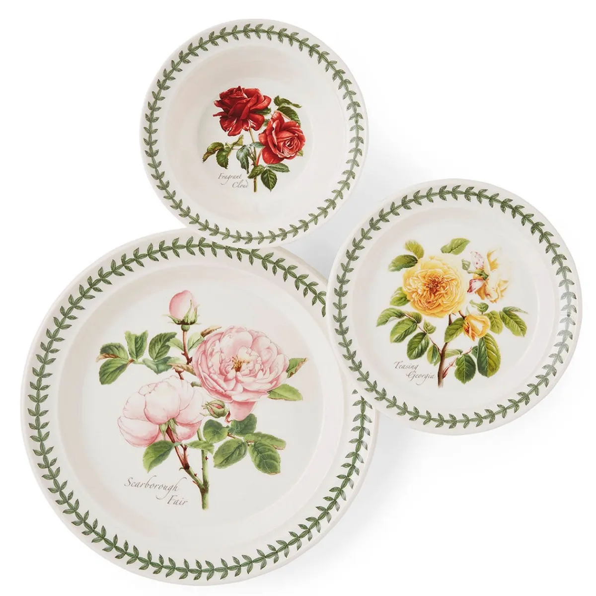 Portmeirion Botanic Roses 12 Piece Dinner Set New