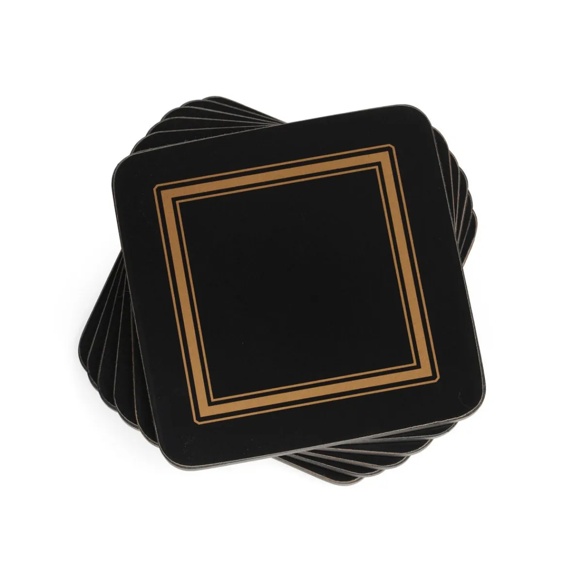 Pimpernel Classic Black Set of 6 Coasters Hot