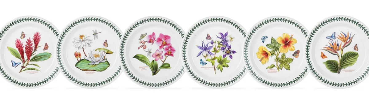 Portmeirion Exotic Botanic Garden Plate Set, 20cm New
