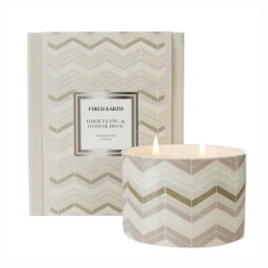 Fired Earth Darjeeling & Damask Rose Candle L Discount