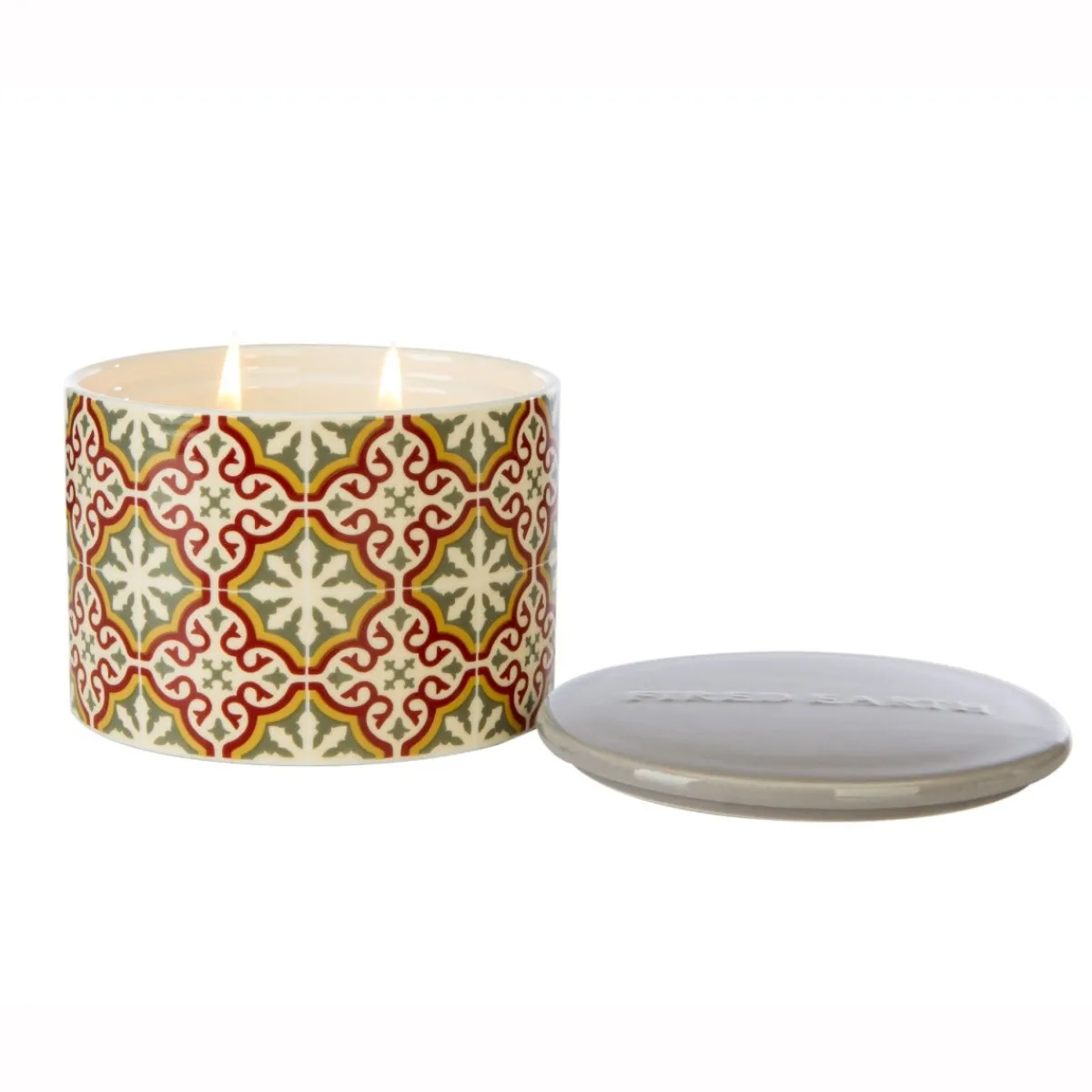 Fired Earth Emperors Red Candle L Hot