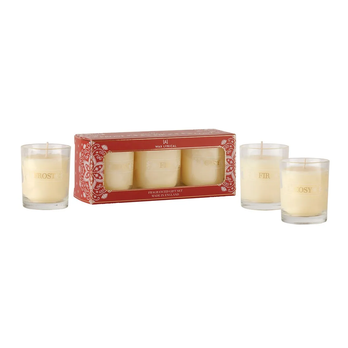 Lakeside Set of 3 Christmas Candles Fashion