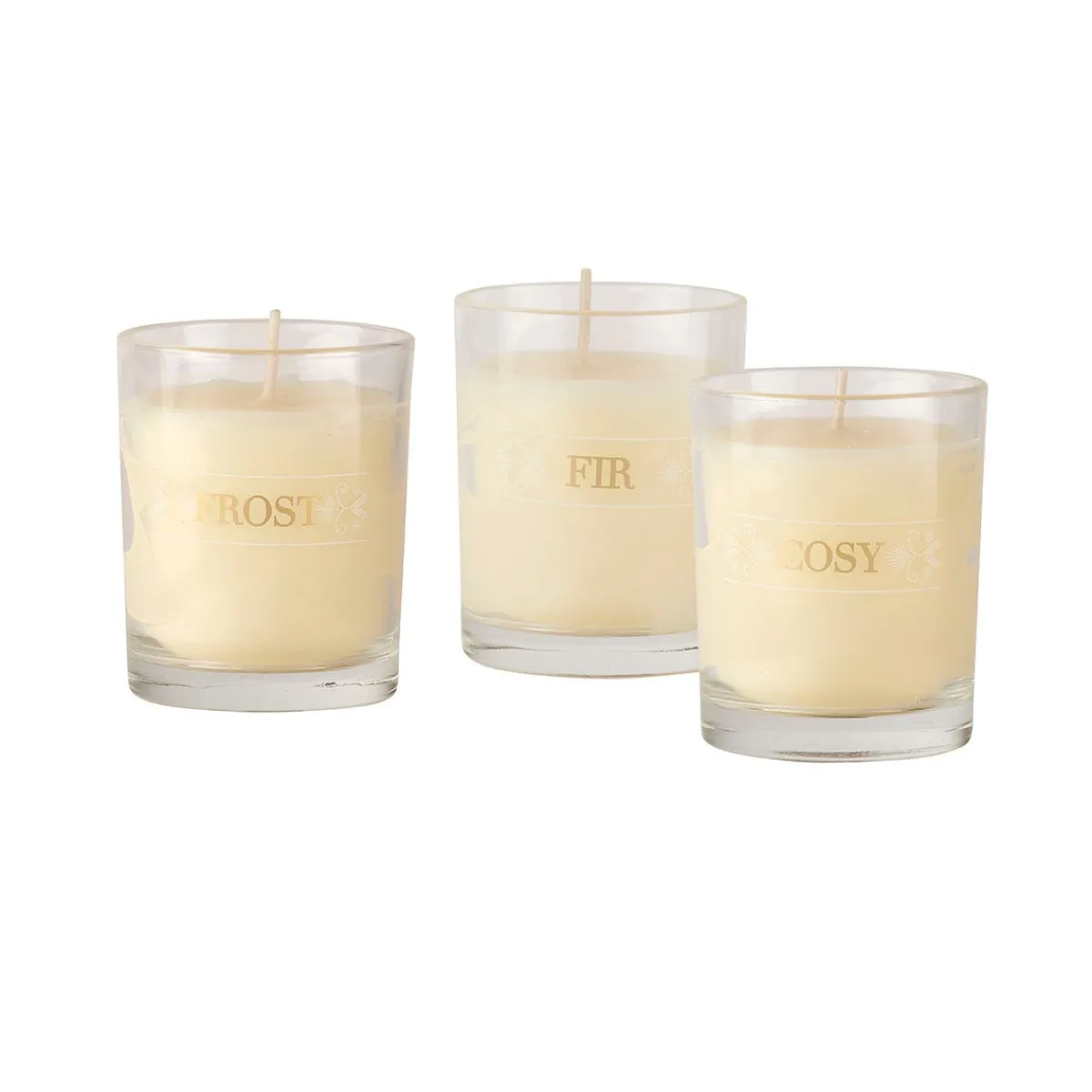 Lakeside Set of 3 Christmas Candles Fashion