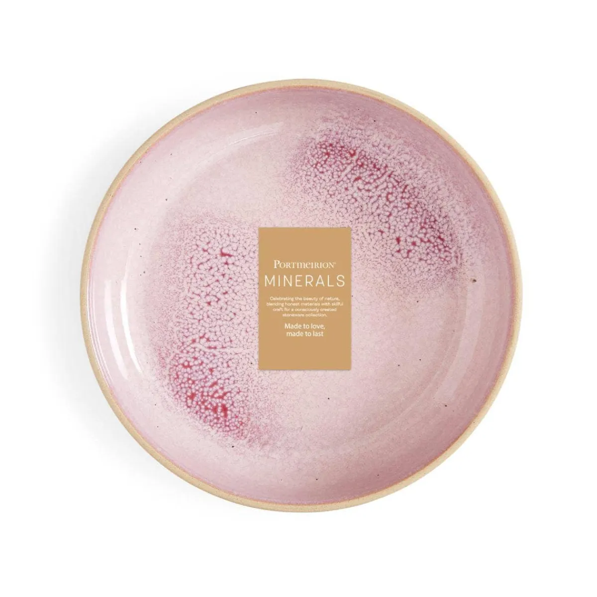 Portmeirion Minerals Low Bowl, Rose Quartz Hot