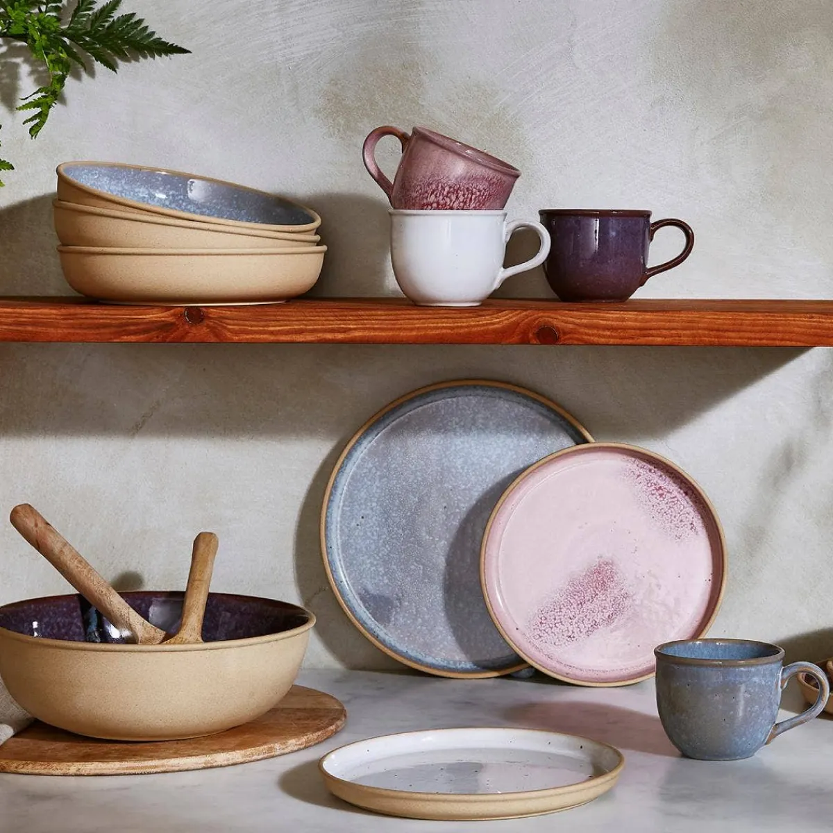 Portmeirion Minerals Set of 4 Side Plates, Rose Quartz Fashion