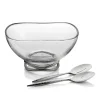 Nambe Nambé Braid Glass Salad Bowl & Servers Hot