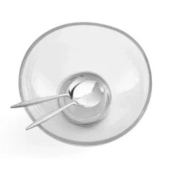 Nambe Nambé Braid Glass Salad Bowl & Servers Hot