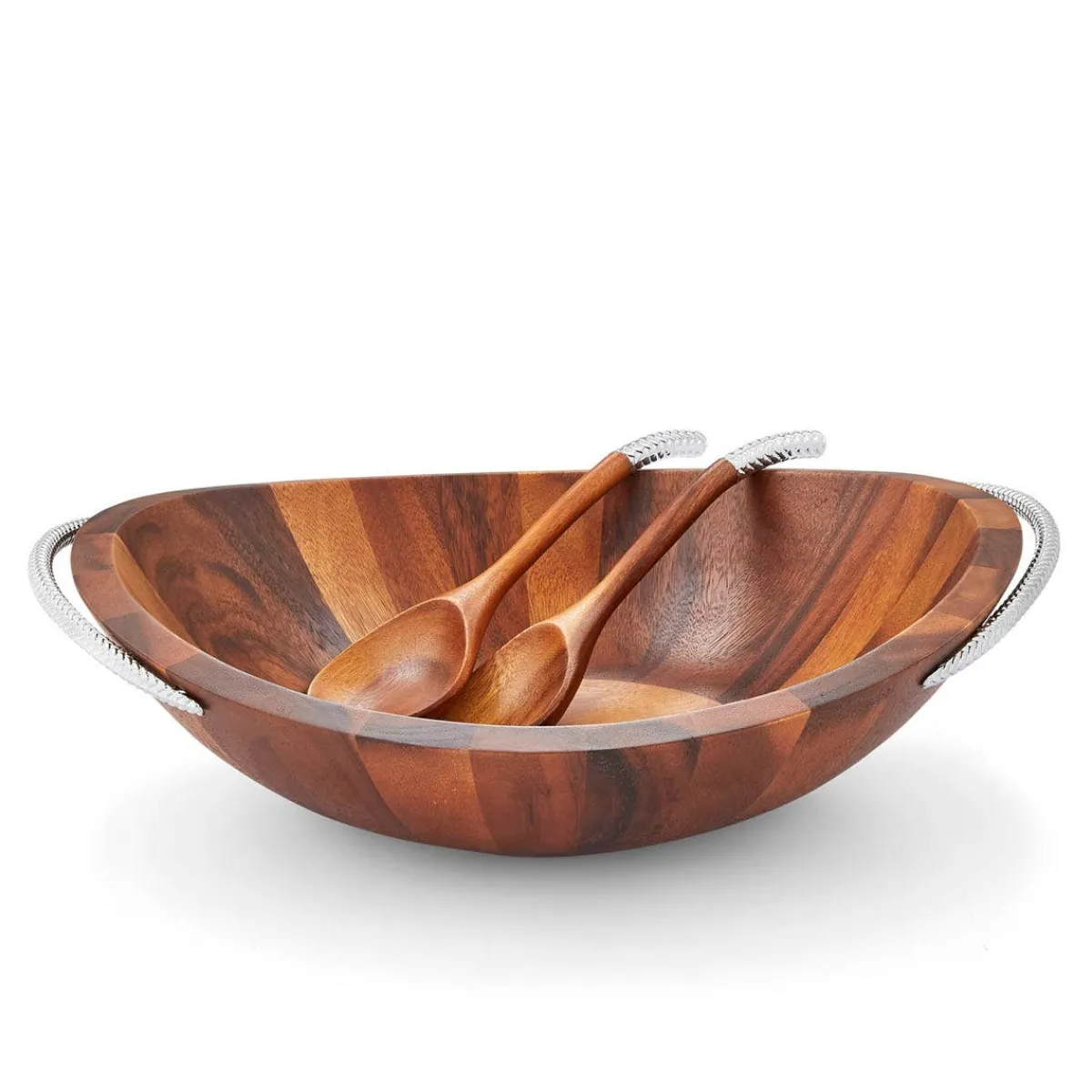 Nambe Nambé Braid Salad Bowl & Servers Hot