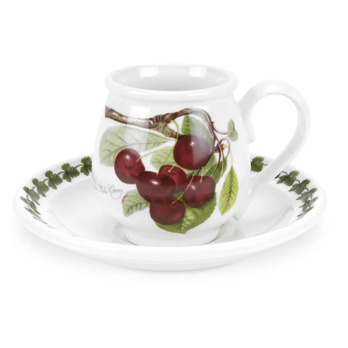 Portmeirion Pomona Cherry Mocha Coffee Cup & Saucer Hot