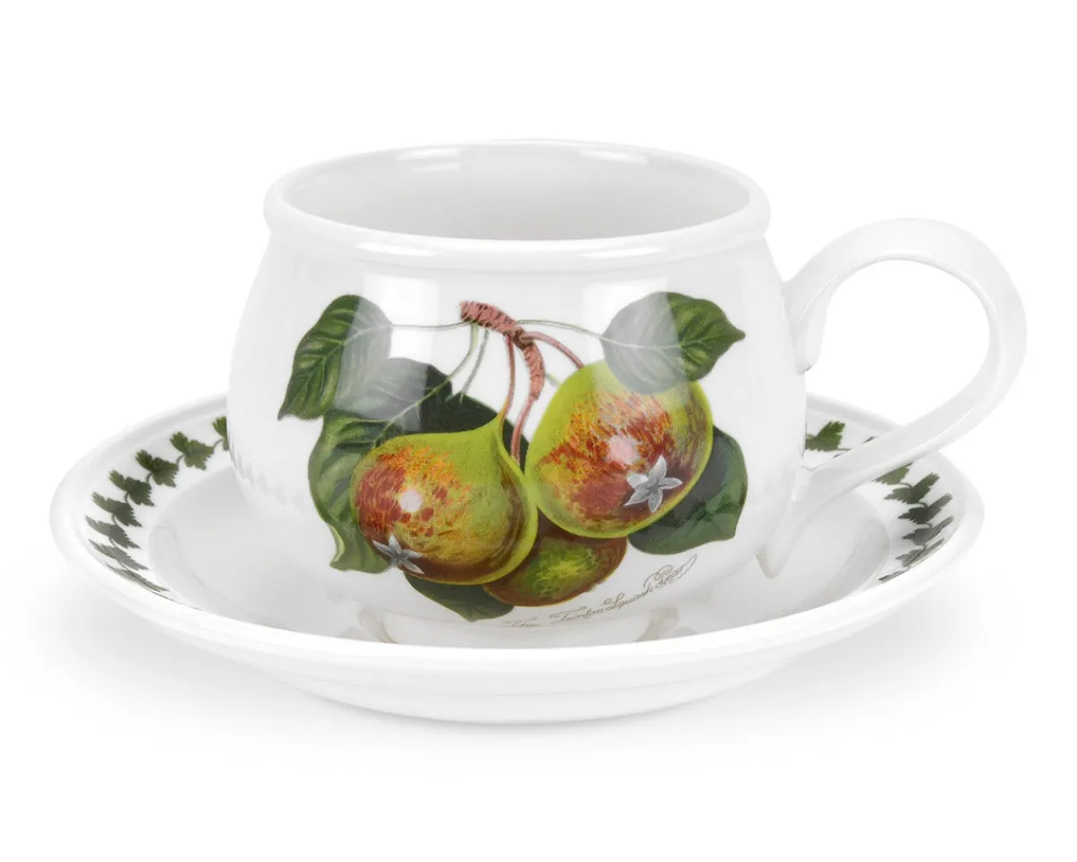 Portmeirion Pomona Set of 6 Teacups & Saucers Fashion