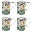 Portmeirion Atrium Floral Set of 4 Mugs Best