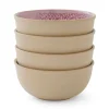 Portmeirion Minerals set of 4, 5.5 Inch Bowls, Rose Quartz Outlet