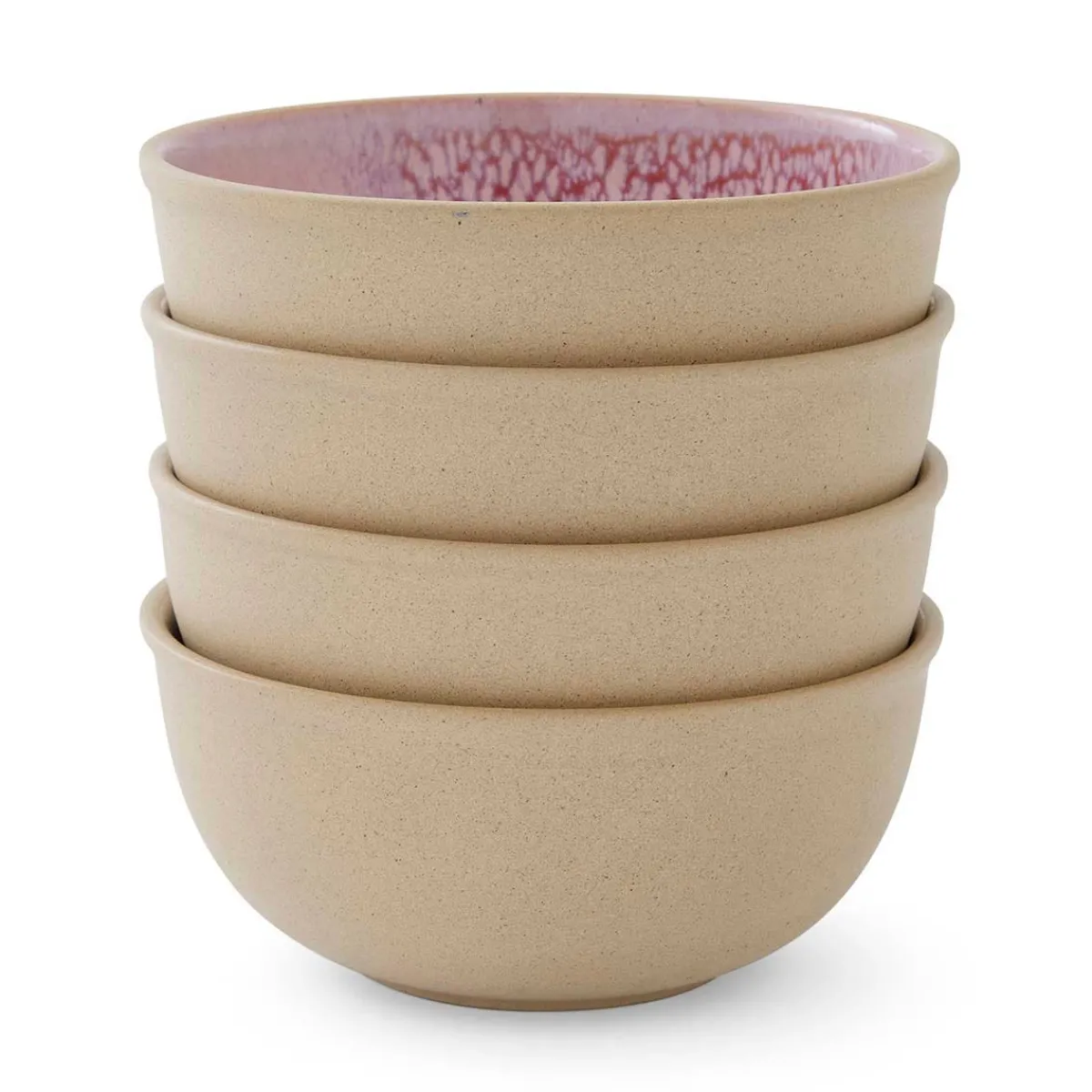 Portmeirion Minerals set of 4, 5.5 Inch Bowls, Rose Quartz Outlet
