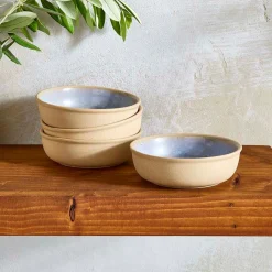 Portmeirion Minerals set of 4, Small Low Bowls, Aquamarine Sale