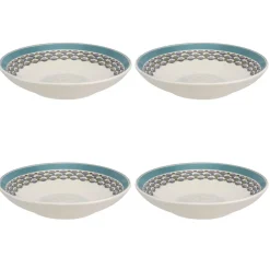 Portmeirion Westerly Turquoise 8.5 Inch Pasta Bowl Set of 4 Best