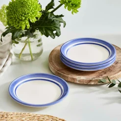 Portmeirion Potter's Stripe Bread Plate, Blue Outlet