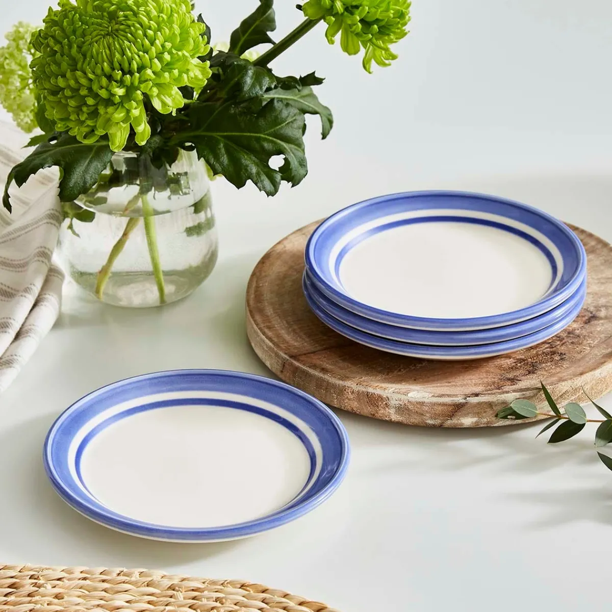 Portmeirion Potter's Stripe Bread Plate, Blue Outlet